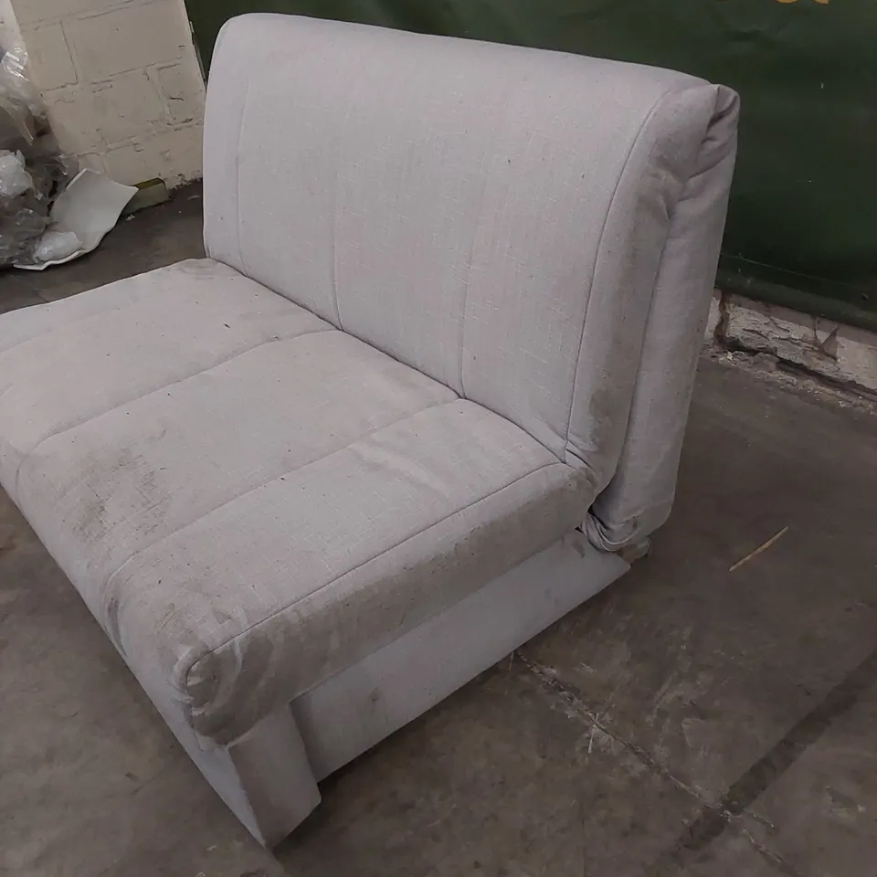 QUALITY DESIGNER FABRIC UPHOLSTERED SOFA BED - GREY