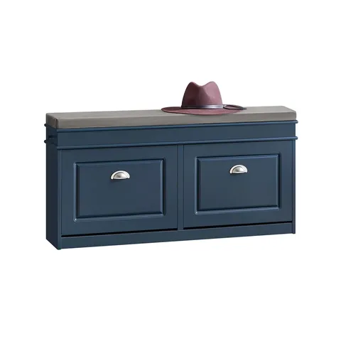 BOXED MORIAH 8 PAIR SHOE STORAGE BENCH - BLUE (1 BOX)