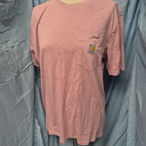 CARHARTT S/S POCKET T-SHIRT – HORTENSIA PINK, UK M