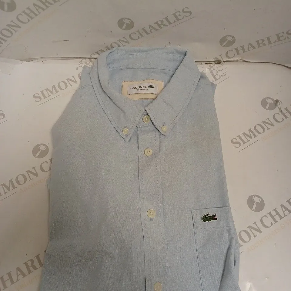 LACOSTE SHORT SLEEVE SHIRT - BLUE - XL.