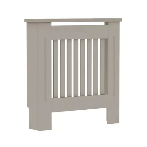BOXED NEO SMALL GREY DECORATIVE WOODEN RADIATOR COVER (1 BOX)
