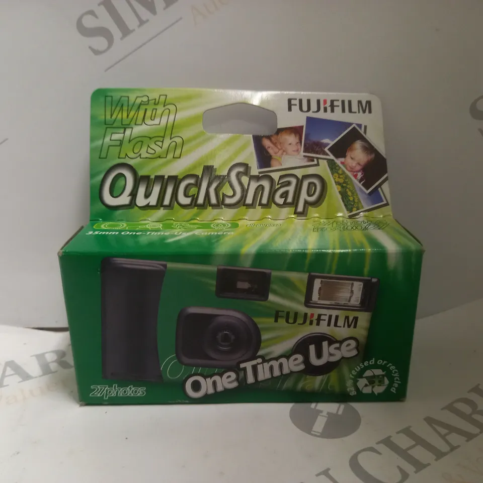 FUJIFILM WITH FLASH QUICKSNAP ONE TIME USE DISPOSABLE CAMERA 27 PHOTOS