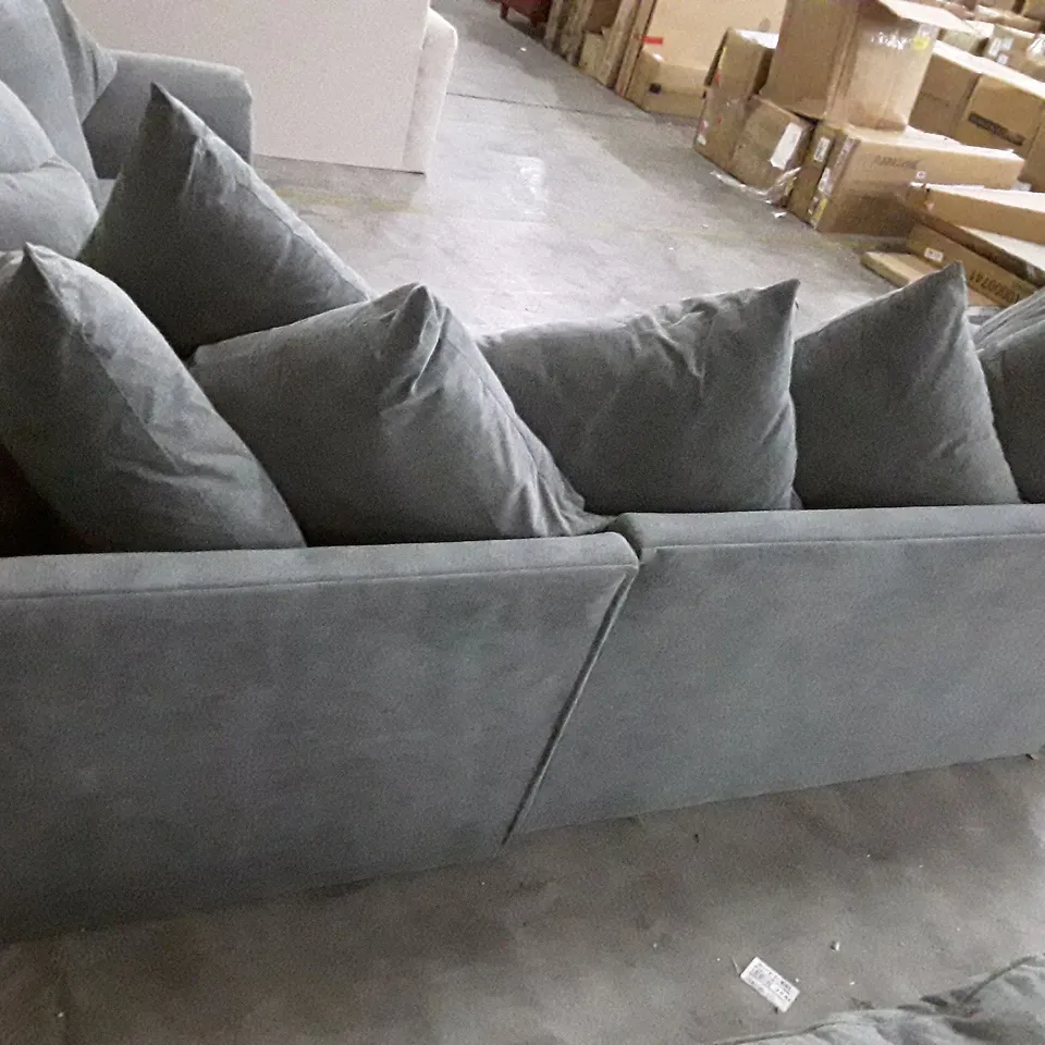 L-SHAPED SOFA - GREY FABRIC (3 PIECES)