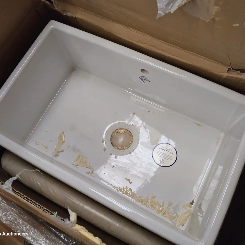 BOXED SHAWS SHAKER 800 THIN WALO WHITE CERAMIC SINK SCSH108WH