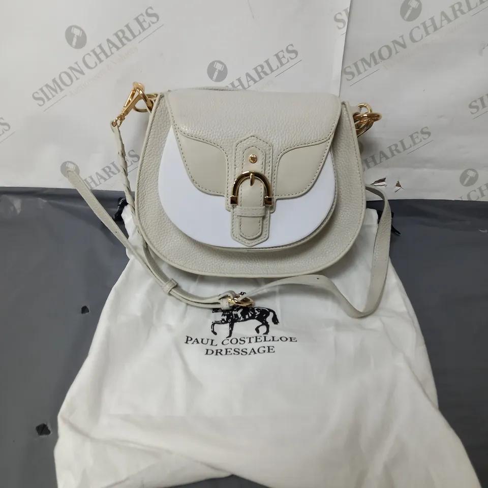 PAUL COSTELLOE GYMKHANA MULTIWAY LEATHER SADDLE BAG IN white 