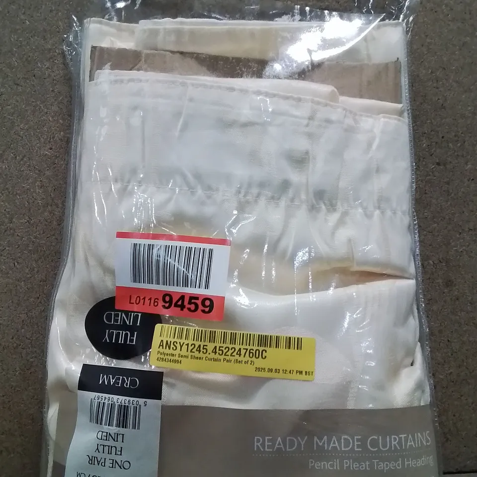 BAGGED READY MADE PENCIL PLEAT TAPED HEADING TIVOLI 66"×54"