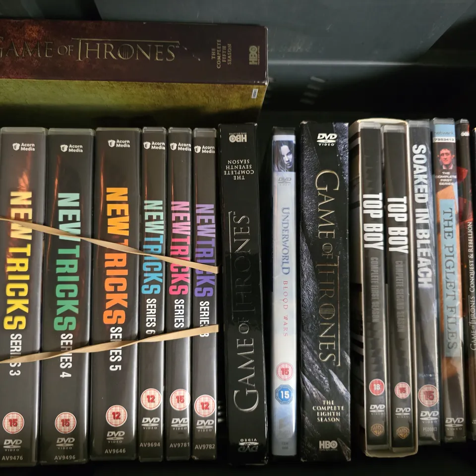 APPROXIMATELY 20 ASSORTED TV SERIES & FILMS TO INCLUDE CLARKSONS FARM 3, TERMINATOR QUADRILOGY, THE DROP, ETC