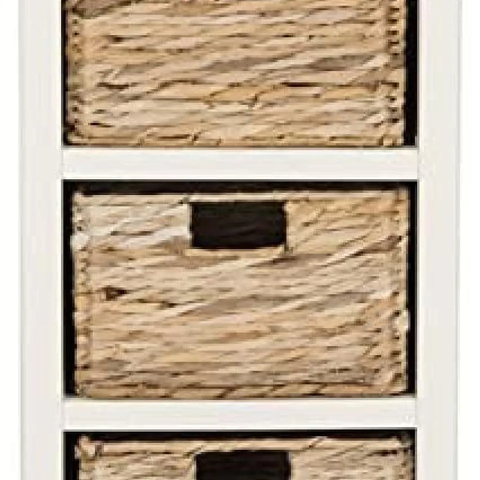 BOXED SAFAVIEH STORAGE UNIT, WOOD, 29X38X91CM - WHITE (1 BOX)