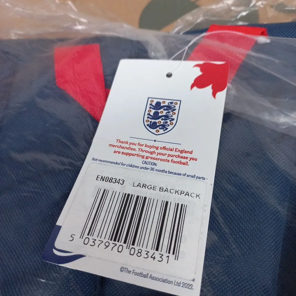 ENGLAND CREST LARGE BACKPACK – OFFICIAL ENGLAND FOOTBALL MERCHANDISE (FA)