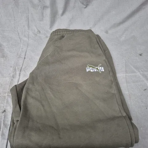 PUMA CUFFED JOGGERS IN KHAKI - SIZE XXL