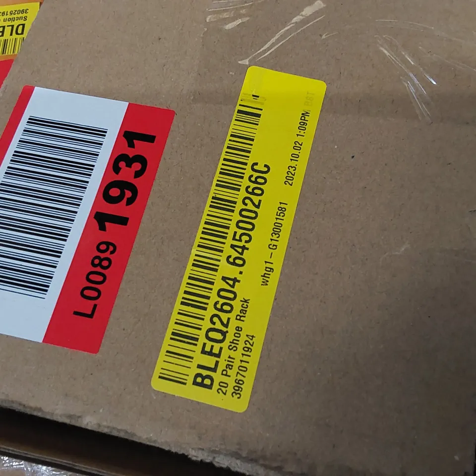 BOXED 20 PAIR SHOE RACK