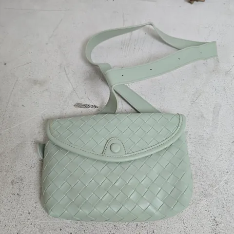 MINT GREEN WOVEN CROSSBODY BAG 