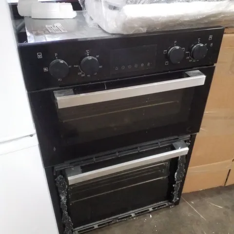 HOTPOINT DIH 82G1A B ELECTRIC FAN DOUBLE OVEN WITH AIR FRY - BLACK