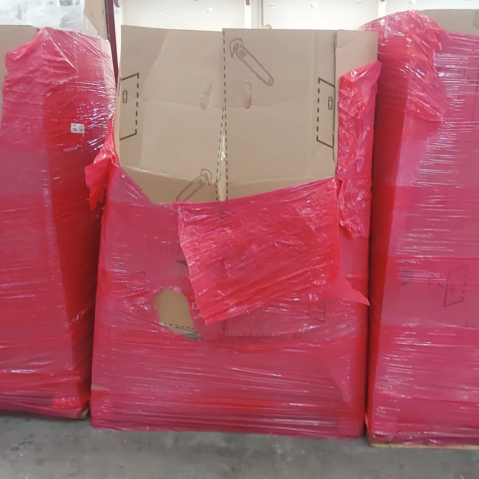 PALLET OF ASSORTED ITEMS INCLUDING: INFLATABLE POOLS, INCLINED WHITEBOARD STAND, TOP SMART MUSIC LED CEILING LIGHTS, TOILET SEAT AND FRAME ECT
