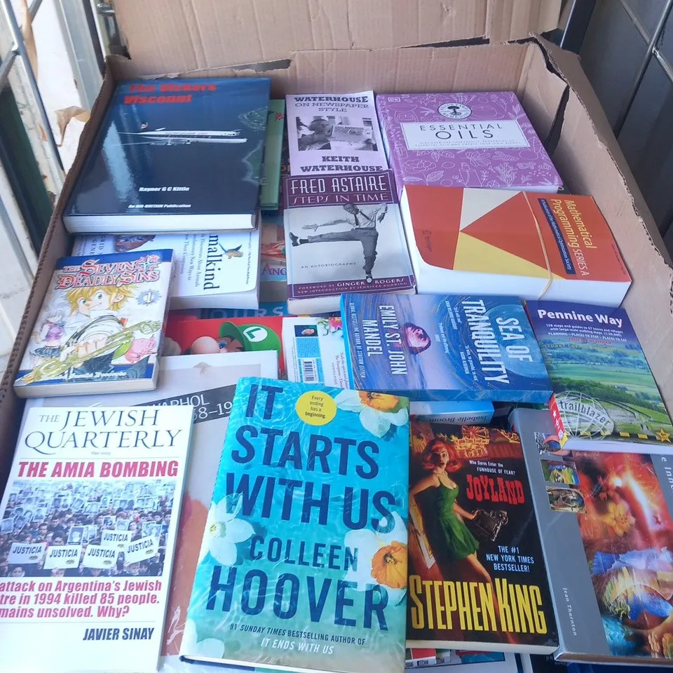 LARGE QUANTITY OF ASSORTED BOOK TITLES INCLUDE FICTION AND NON-FICTION TITLES BY AUTHORS SUCH AS; 