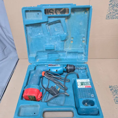MAKITA 12V CORDLESS DRILL IN GREEN CASE – 10MM CHUCK (VERIFY MODEL)