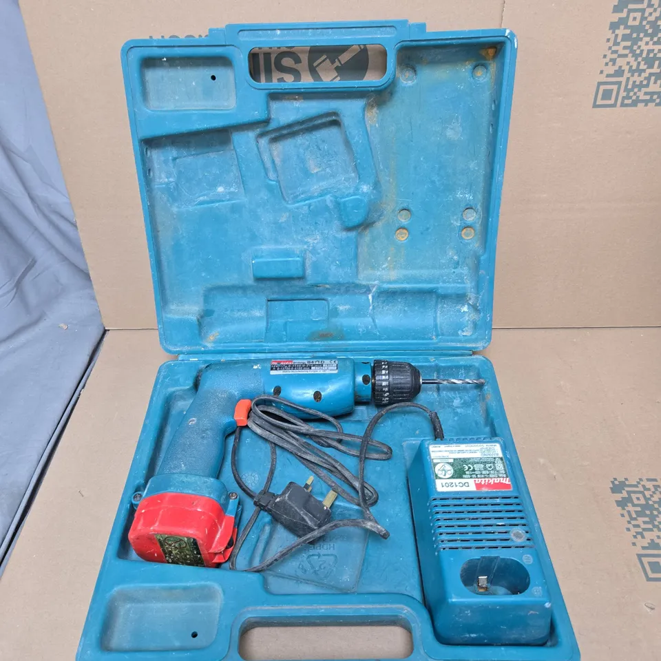 MAKITA 12V CORDLESS DRILL IN GREEN CASE – 10MM CHUCK (VERIFY MODEL)
