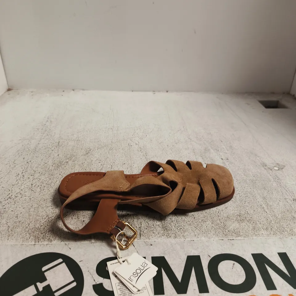 M&S WOMEN'S SUEDE CROSS-STRAP SANDALS – UK SIZE 6