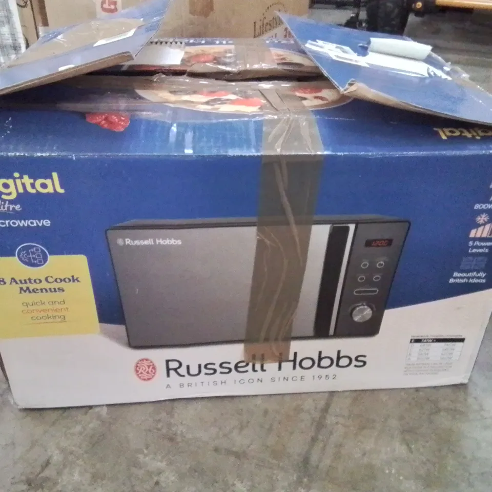 BOXED RUSSELL HOBBS 20 LITRE DIGITAL MICROWAVE 