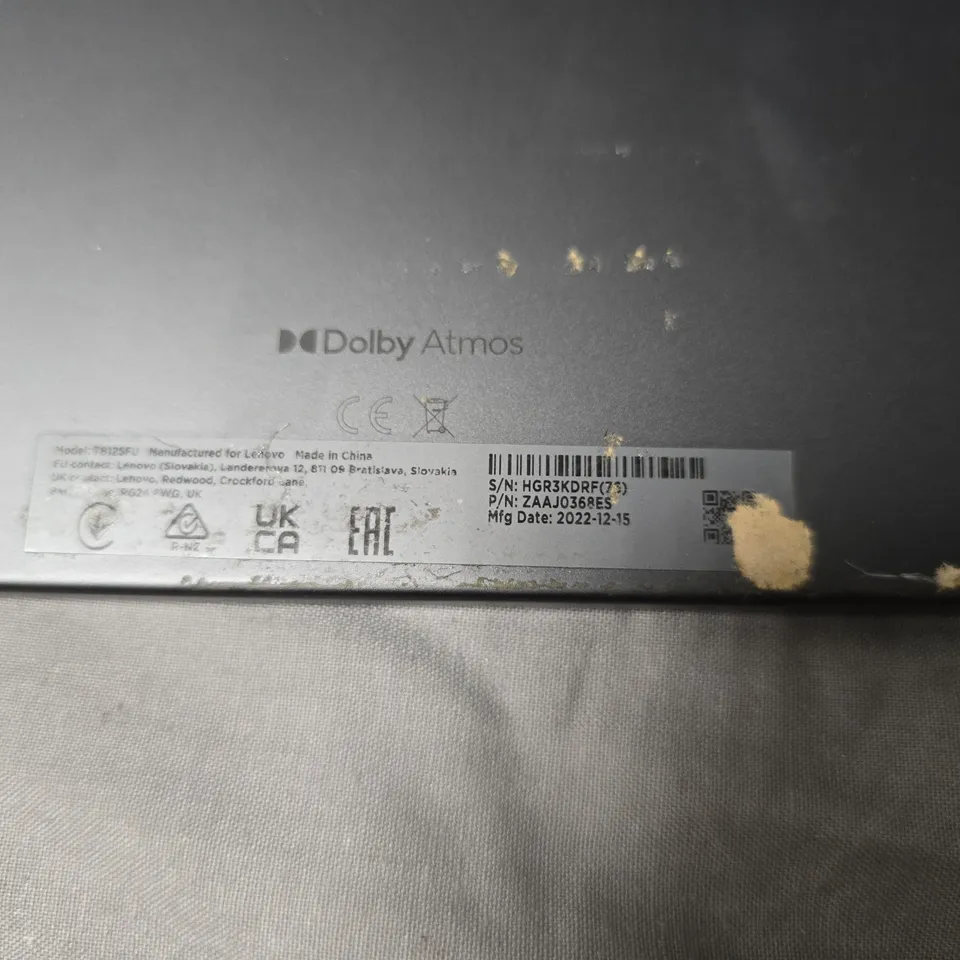LENOVO ANDROID TABLET – DOLBY ATMOS, TWO‑TONE BACK TB125FU