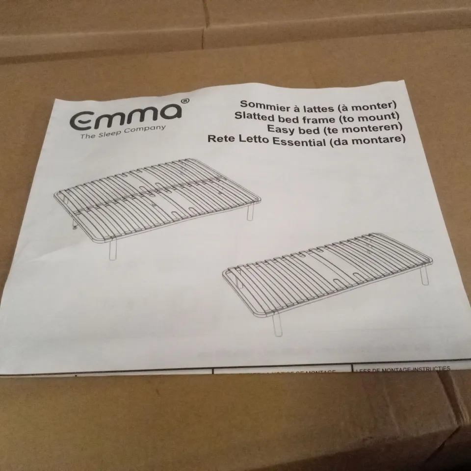 BRAND NEW BOXED EMMA SLATTED BED FRAME - 135 X 190 DOUBLE (1 BOX)