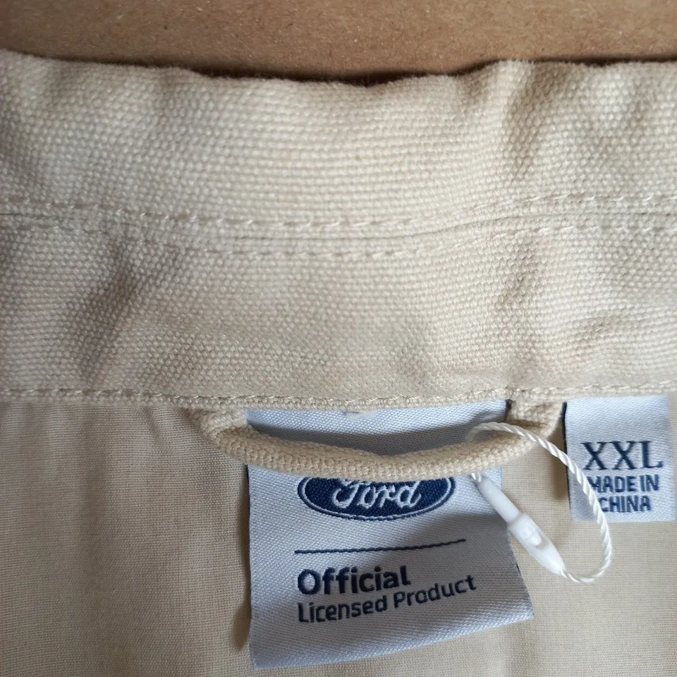 FORD OFFICIAL LICENSED PRODUCT MEN'S JACKET – BEIGE, XXL