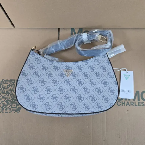GUESS WOMENS NOELLE TOP ZIP SHOULDER BAG HANDBAG - SLATE GREY