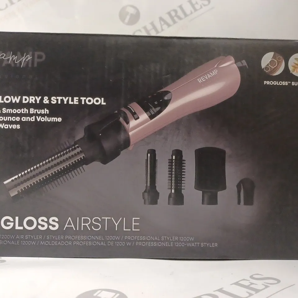 BOXED REVAMP PROGLOSS AIRSTYLE 2-IN-1 BLOW DRY & STYLE TOOL