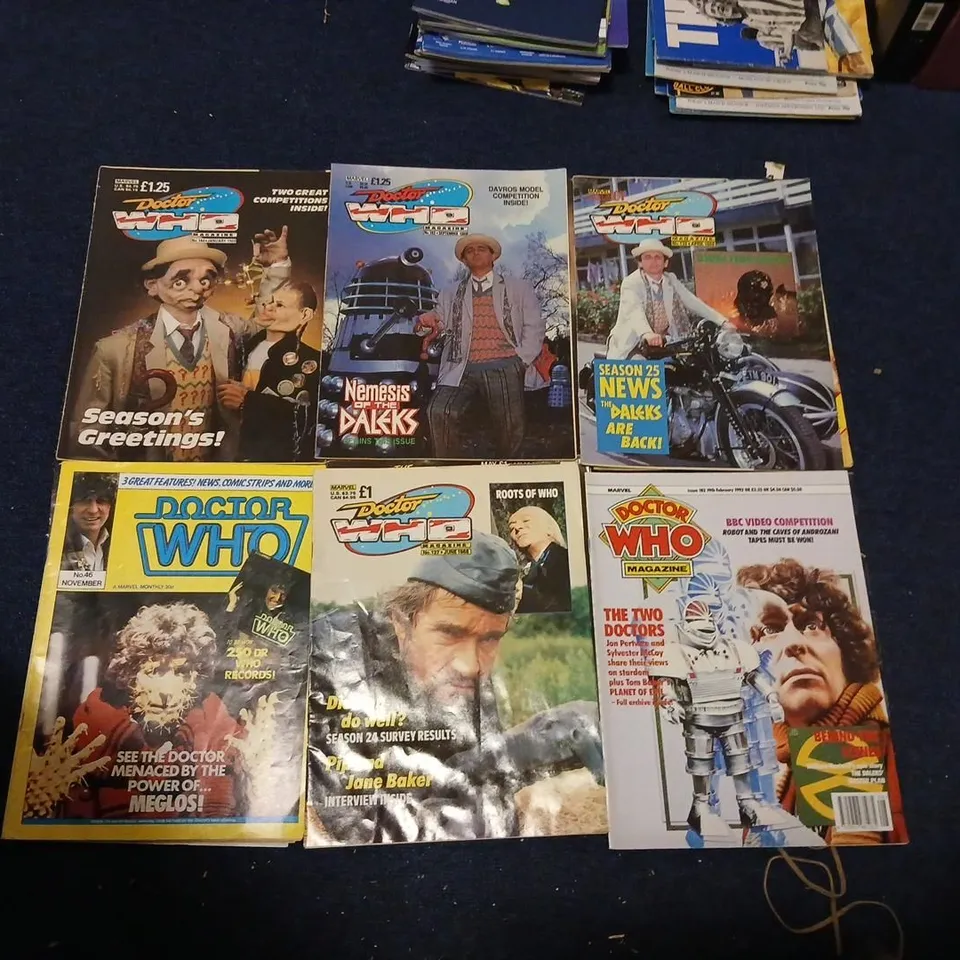 APPROXIMATELY 21 ASSORTED RETRO DOCTOR WHO MAGAZINES