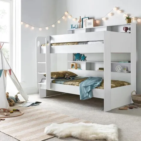 BOXED OLIVER SINGLE 3' 2 DRAWER STANDARD BUNK BED (4 BOXES)