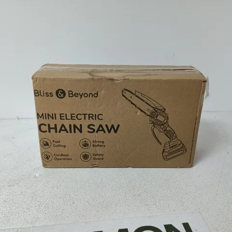 BLISS AND BEYOND MINI ELECTRIC CHAIN SAW IN CASE