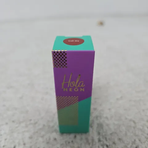 BOX OF APPROXIMATELY 12 X HOLA NEON LIPSTICK BALM SHADE CALL ME - 3.5G