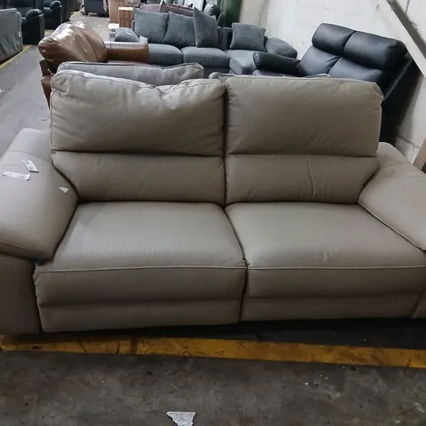 DESIGNER GREY ELECTRIC RECLINING THREE SEATER SOFA WITH USB PORT