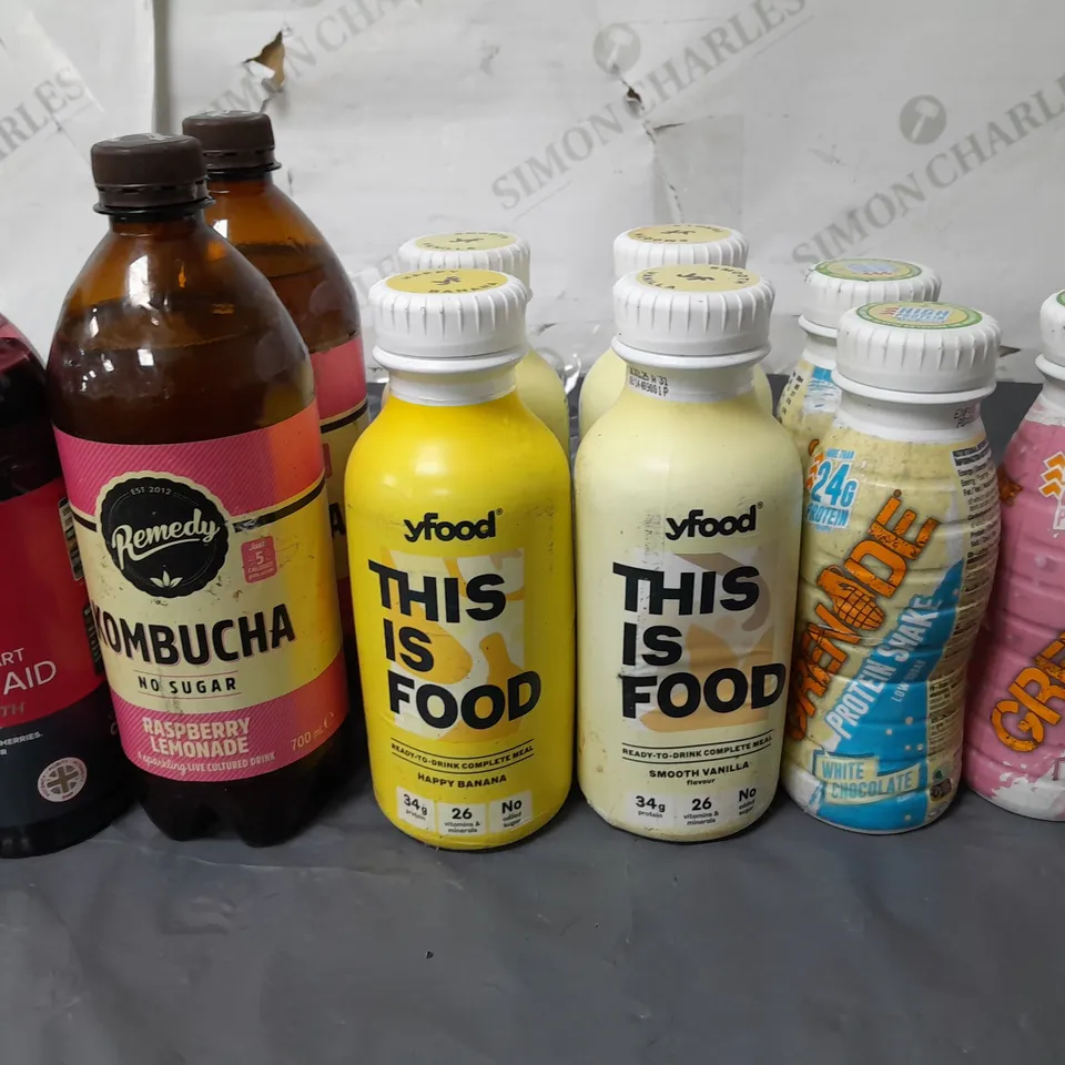LOT OF APPROXIMATELY 22 ASSORTED DRINKS