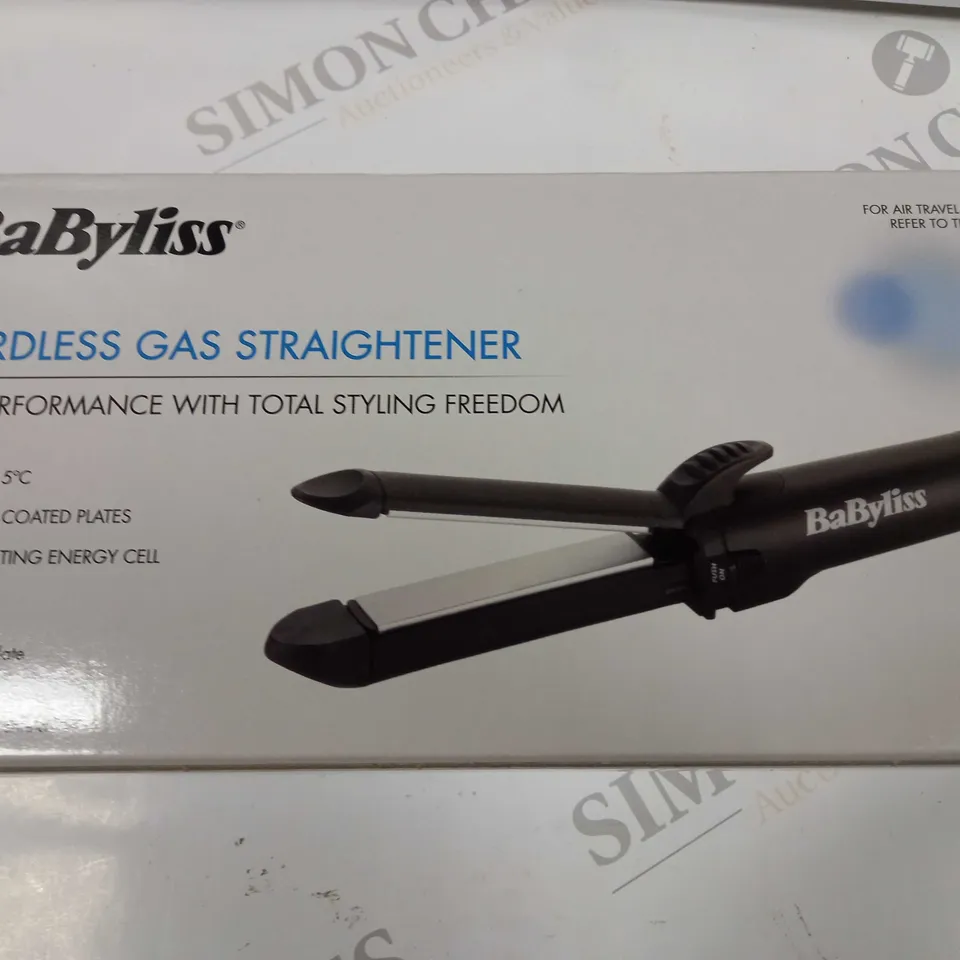 BOXED BABYLISS CORDLESS GAS STRAIGHTENERS