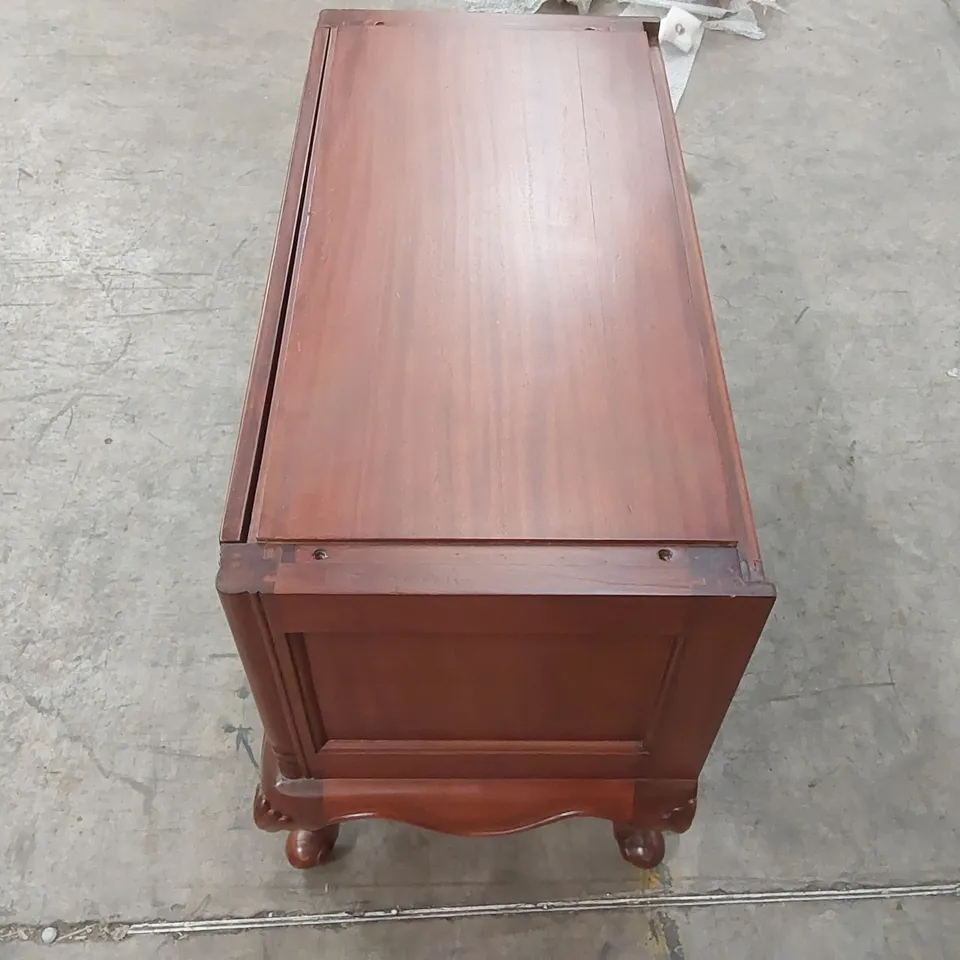 MAHOGANY ANTIQUE FRENCH STYLE DISPLAY CABINET BASE - INCOMPLETE 
