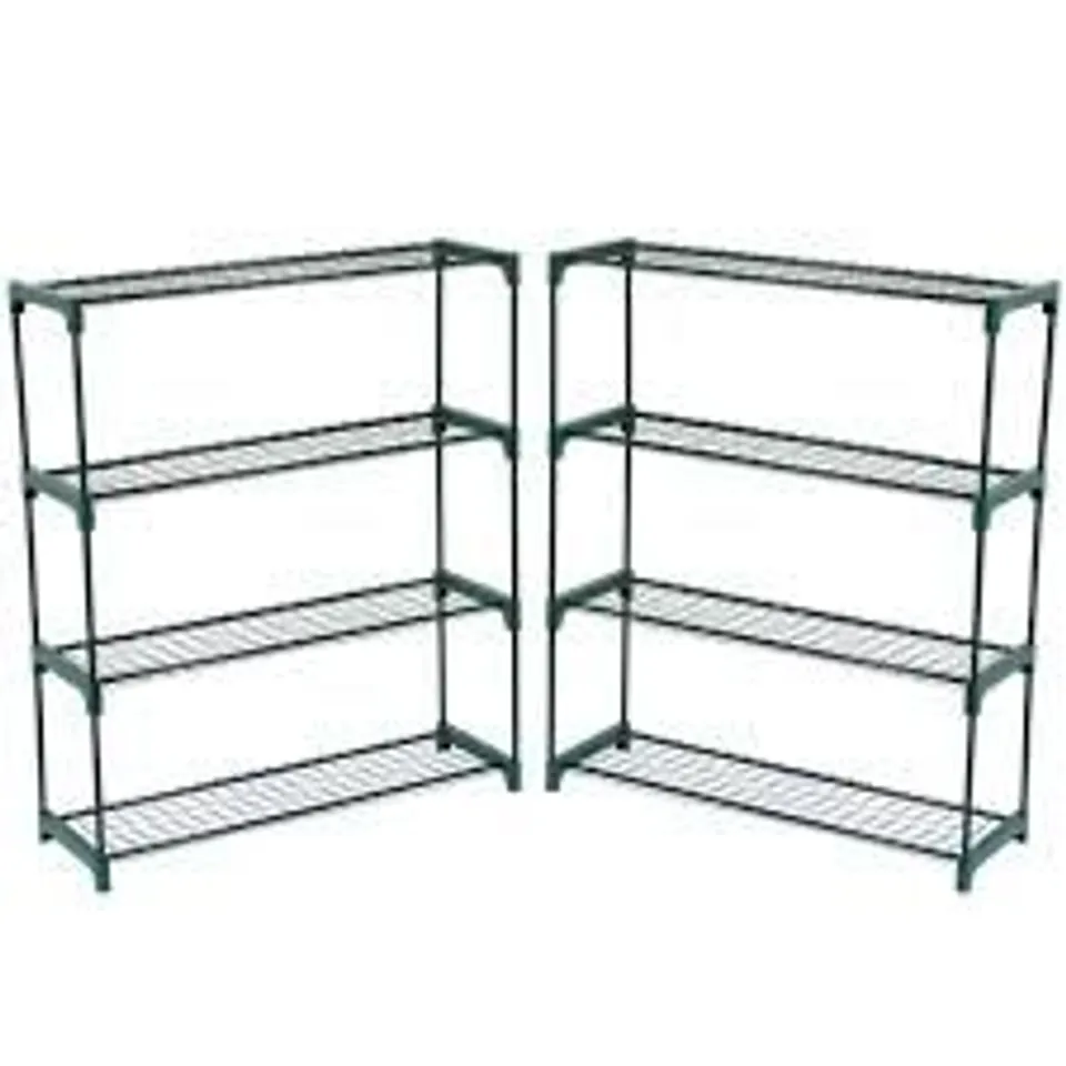 OYPLA FLOWER STAGING DISPLAY GREENHOUSE RACKING SHELVING DOUBLE PACK