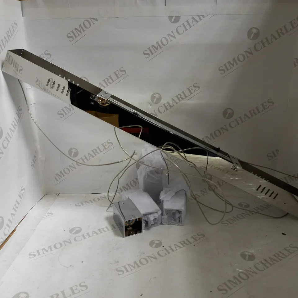 JOHN LEWIS CHROME EFFECT PENDANT LINE LIGHT