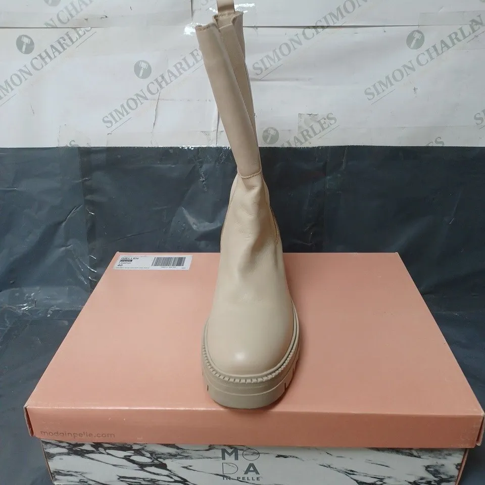 MODA IN PELLE GIELLEN LEATHER BOOTS CREAM SIZE EU 40