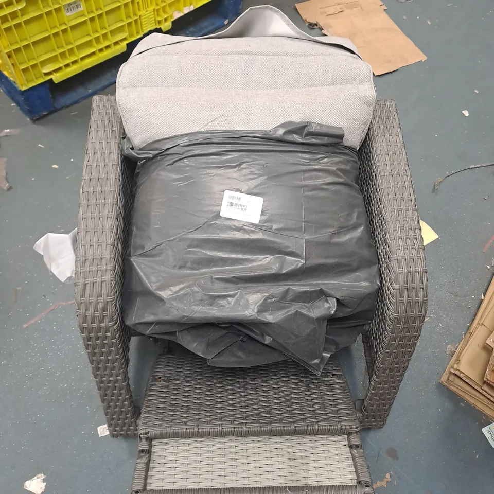 MY GARDEN STORIES ZERO GRAVITY RATTAN RECLINER CHAIR - COLLECTION ONLY