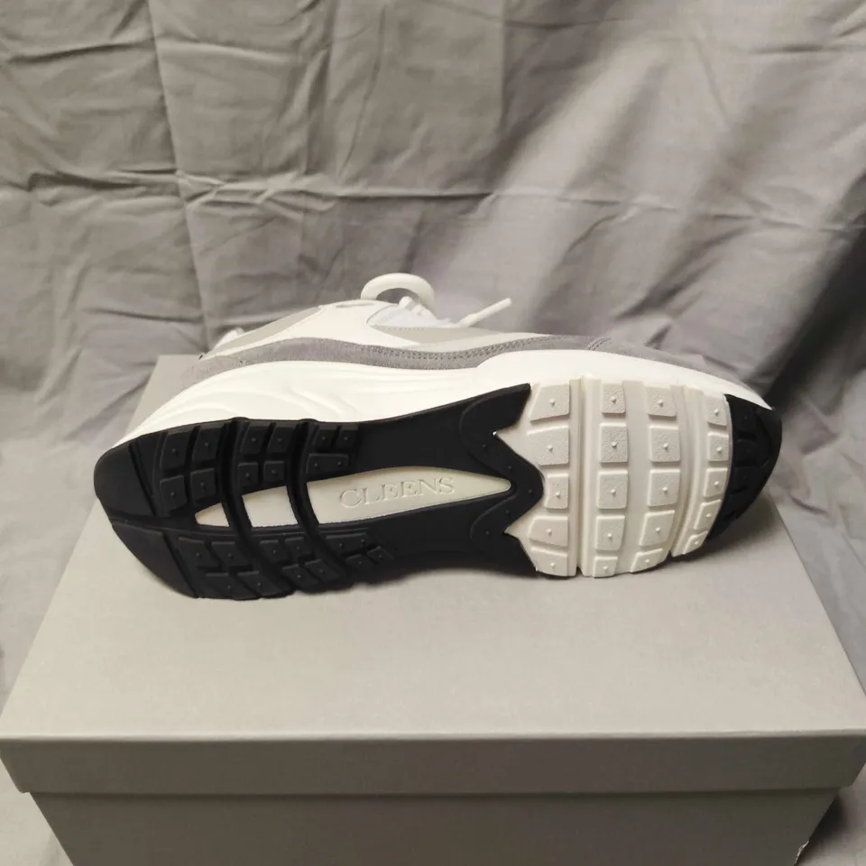 CLEENS AERO RUNNER TRAINERS IN DOVE GREY - 8