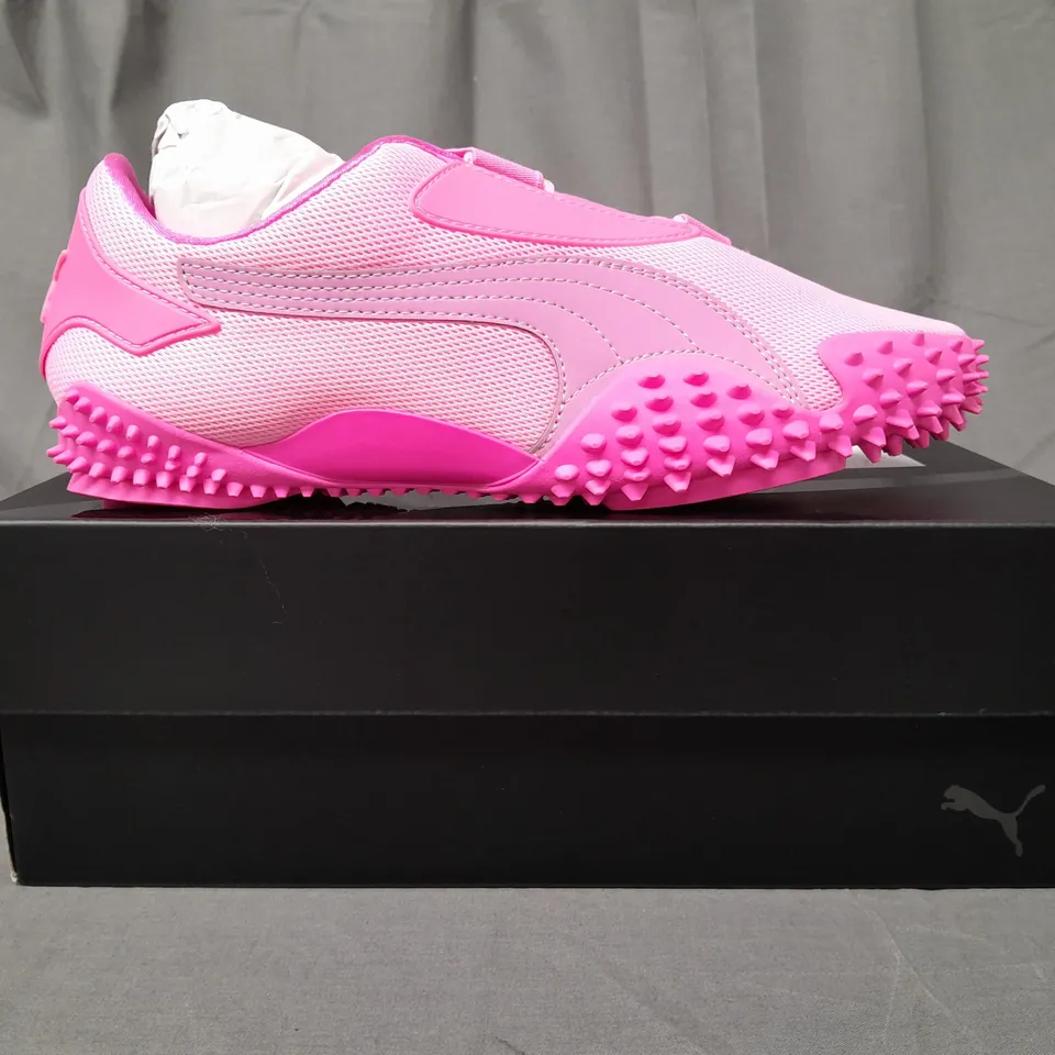 BOXED PAIR OF PUMA MOSTRO ECSTACY SNEAKERS IN PINK UK SIZE 9