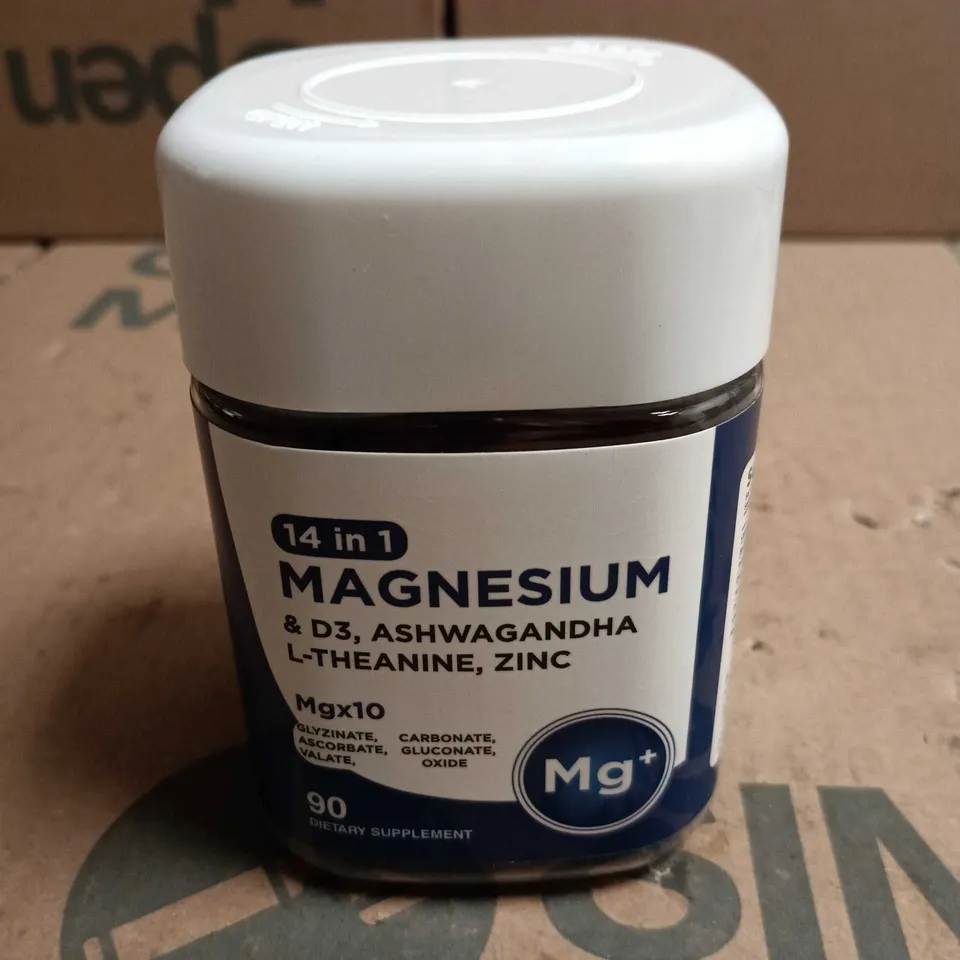 14 IN 1 MAGNESIUM, D3, ASHWAGANDHA, L-THEANINE & ZINC, 90 CAPSULES