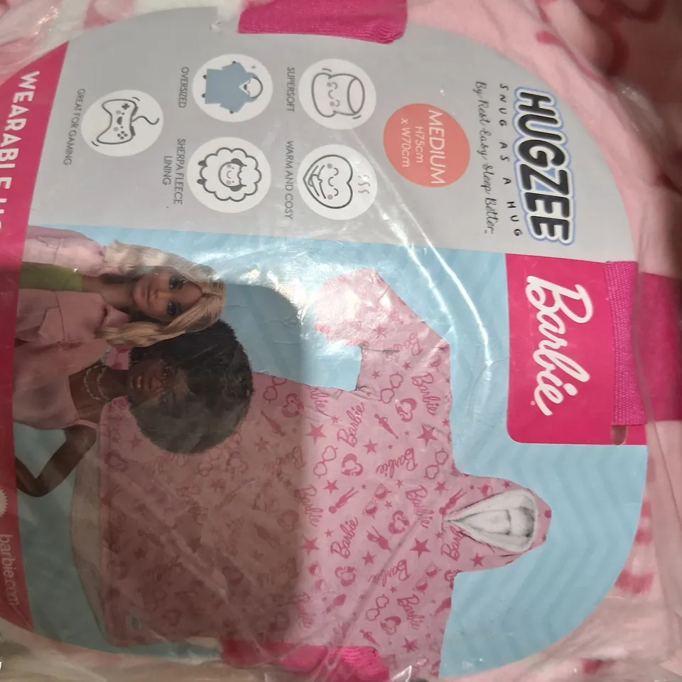 BRAND NEW BAGGED HUGZEE BARBIE WEARABLE FLEECE MEDIUM