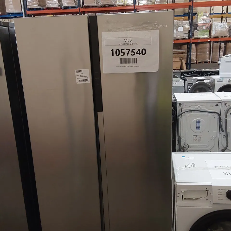 MIDEA MDRS619FGF46 83.5CM 80/20 FROST FREE AMERICAN FRIDGE FREEZER - STAINLESS STEEL