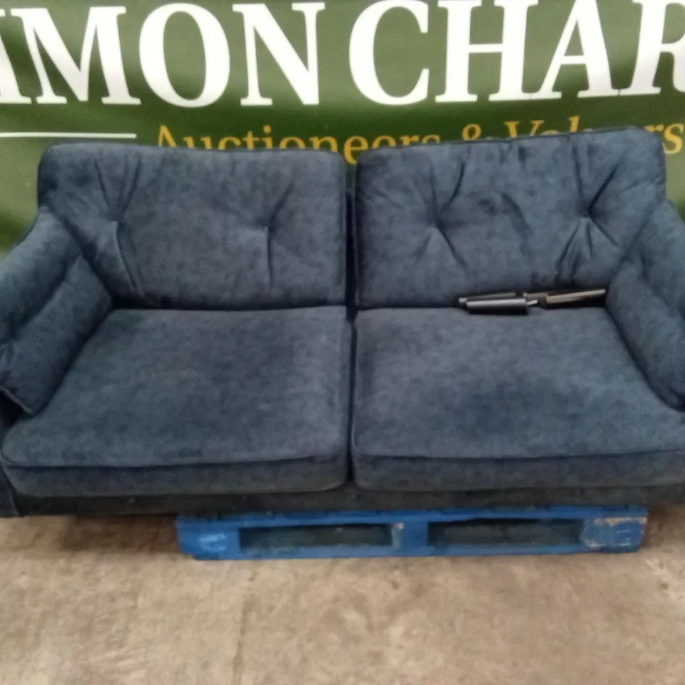 PAULO FABRIC 3 SEATER SOFA - NAVY