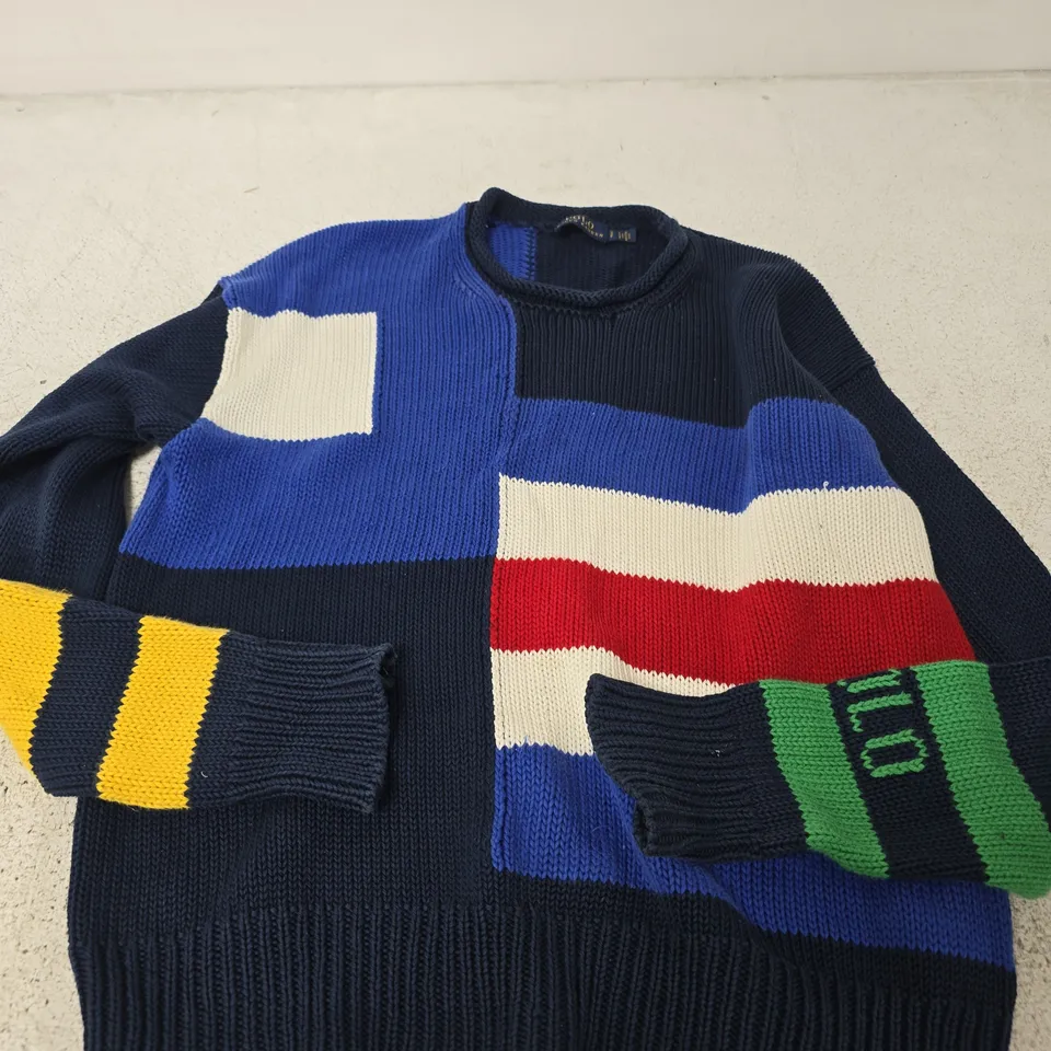 POLO RALPH LAUREN COLOUR-BLOCK KNIT SWEATER – SP