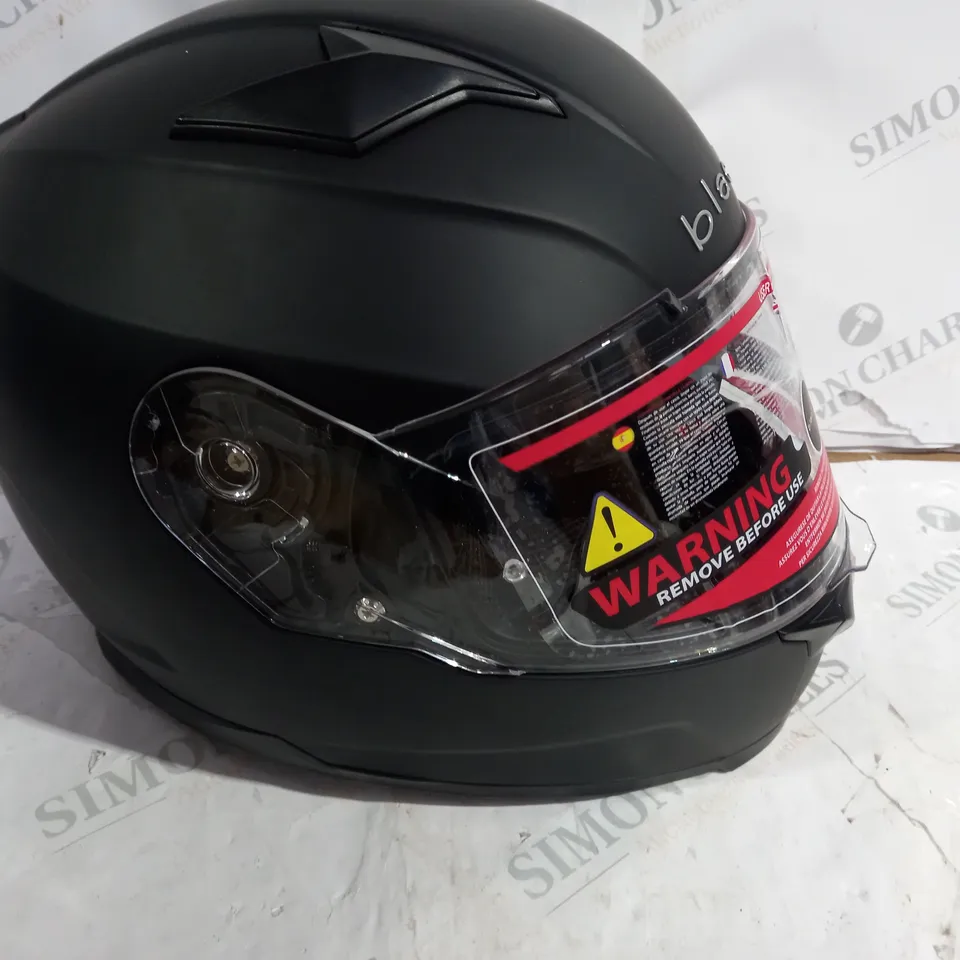 BLACK MOTORCYCLE HELMET IN BLACK SIZE XS 53-54CM 