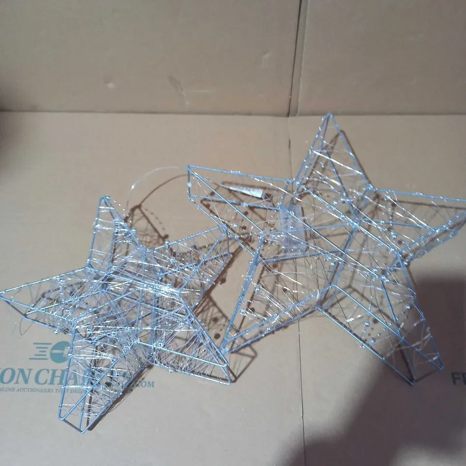 SET 2 LIGHT UP STAR ROOM DECORATIONS RRP £32.99