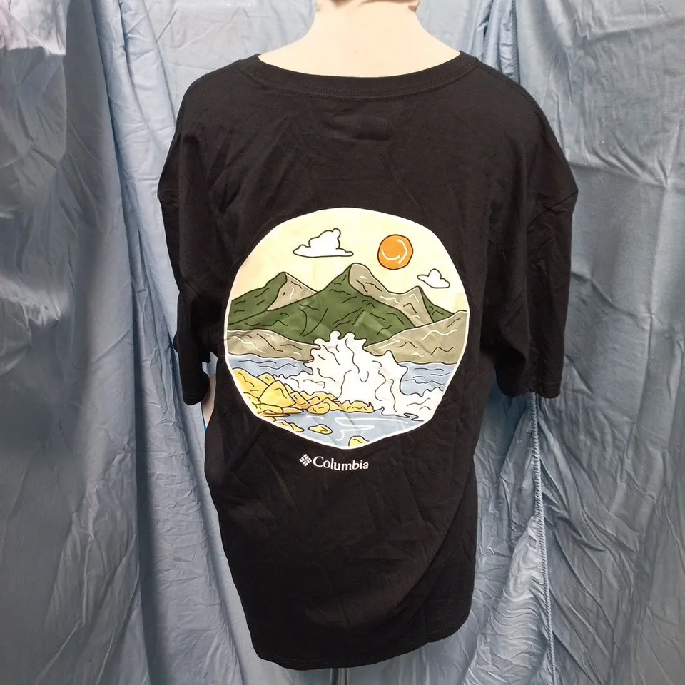 COLUMBIA START CREEK GRAPHIC TEE IN BLACK - L/G